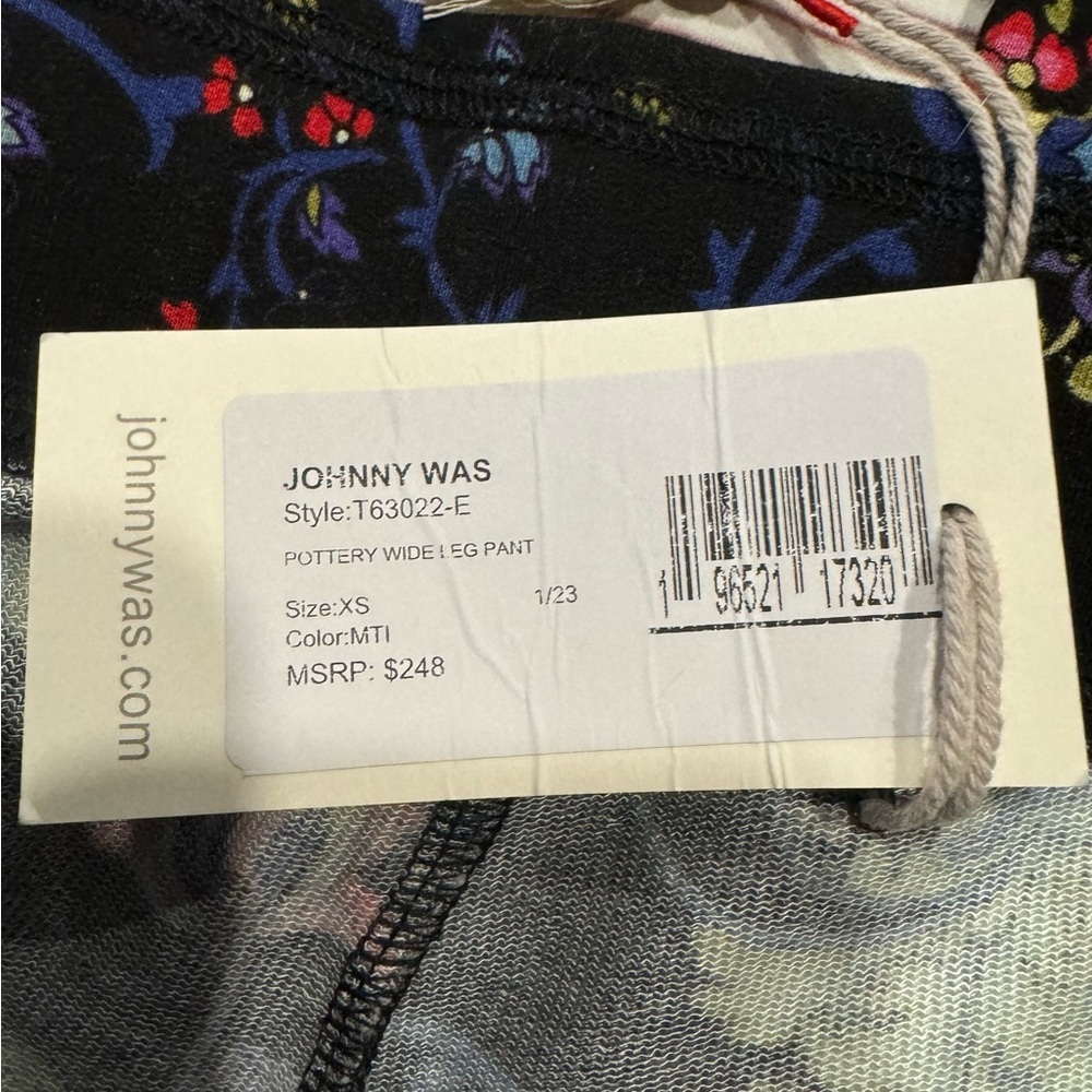 NWT Johnny Was Pottery Wide Leg Pant in Multi Butterfly Floral Print Sz XS - Picture 7 of 16